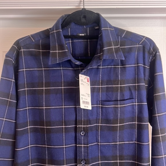Uniqlo Flannel Checked Long Sleeve Shirt - Small - Picture 3 of 10
